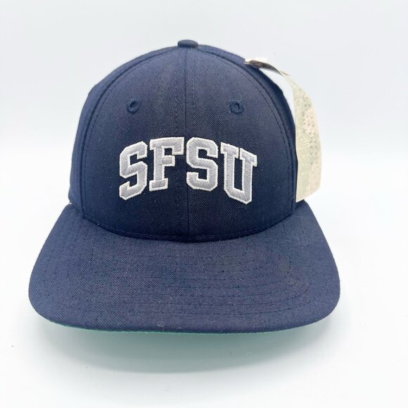 NEW San Francisco State University Gators Legacy Fitted Hat 7-1/4 Navy Blue Cap - Picture 2 of 9